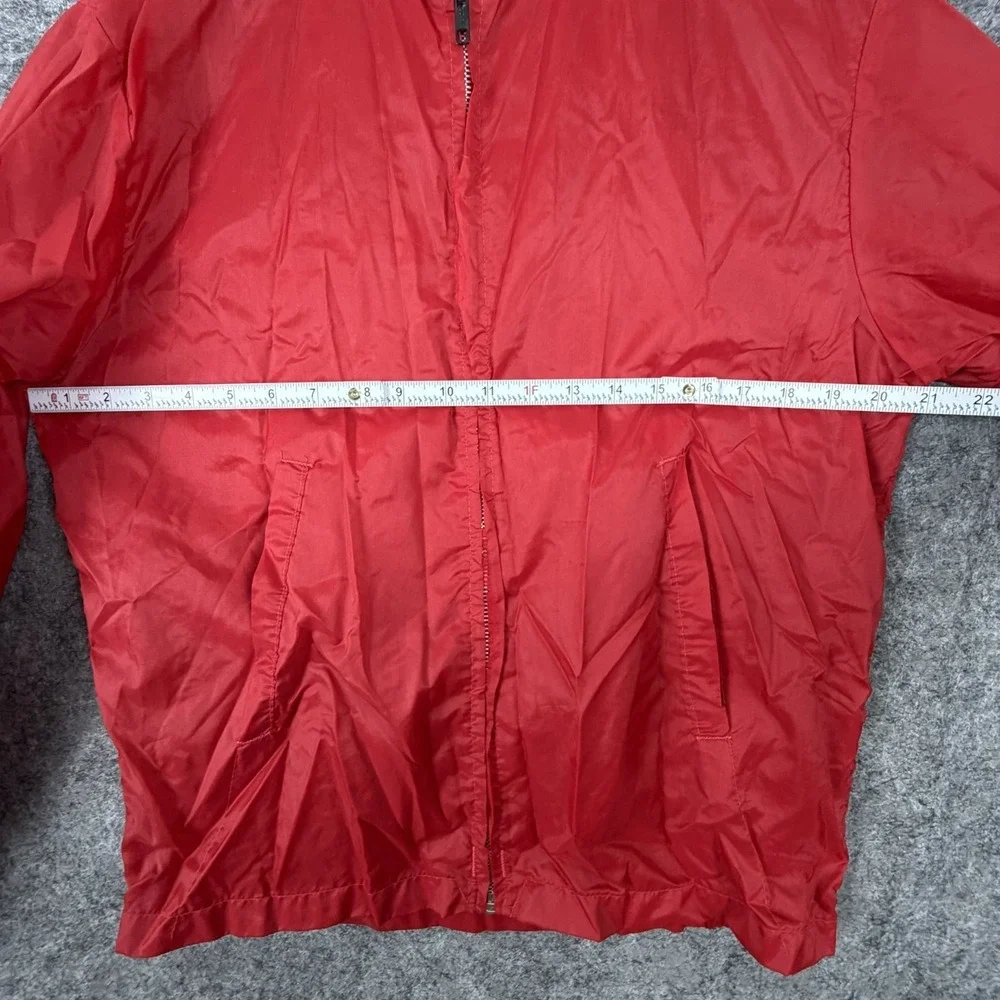 Vintage Cap'n Jac Windbreaker Jacket Men's Medium Red Water Resistant Full Zip
